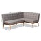 Baxton Studio Sanford Mid-Century Grey Fabric and Walnut Brown Finished Wood 2-PC Dining Nook Banquette Set 184-11340-Zoro - alternate 8